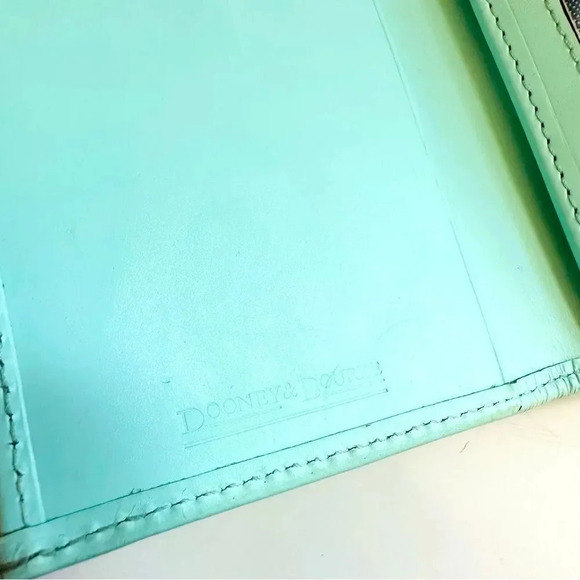 Rare Dooney & Bourke Leather Straw Large Continental Wallet - Picture 6 of 10